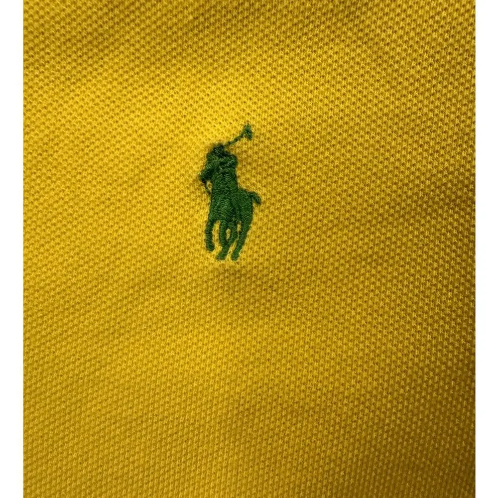 Polo Ralph Lauren Short Sleeve Polo Shirt Boys XL 18-20 Yellow Cotton Pique EUC